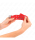 KINK - MUÑEQUERAS CON DOBLE LÍNEA DE TACHUELAS AJUSTABLE ROJO