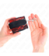 KINK - MUÑEQUERAS CORTAS DE ENCAJE TERCIOPELO Y UNIÓN DE NYLON ROJO/NEGRO 23 X 6.5 CM