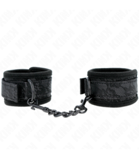 KINK - MUÑEQUERAS DE ENCAJE Y NEOPRENO AJUSTABLE NEGRO 20-29 CM X 5 CM