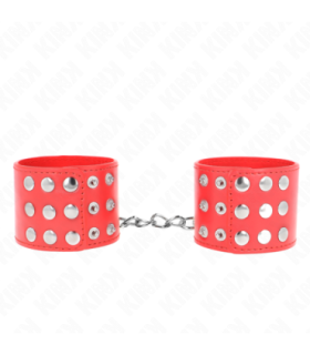 KINK - MUÑEQUERAS CON CIERRE A PRESIÓN AJUSTABLE ROJO 19-24 CM X 5.5 CM