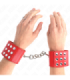 KINK - MUÑEQUERAS CON CIERRE A PRESIÓN AJUSTABLE ROJO 19-24 CM X 5.5 CM