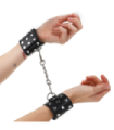 KINK - MUÑEQUERAS CON CIERRE A PRESIÓN LLENO DE TACHUELAS AJUSTABLE NEGRO 19-24 CM X 5.5 CM