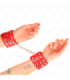 KINK - MUÑEQUERAS CON CIERRE A PRESIÓN LLENO DE TACHUELAS AJUSTABLE ROJO 19-24 CM X 5.5 CM