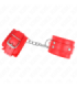 KINK - MUÑEQUERAS CON 3 ANILLAS EN D AJUSTABLE ROJO 17.5-25 CM X 6 CM