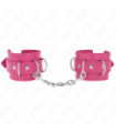KINK - MUÑEQUERAS CON 3 ANILLAS EN D AJUSTABLE ROSA 17.5-25 CM X 6 CM