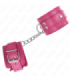 KINK - MUÑEQUERAS CON 3 ANILLAS EN D AJUSTABLE ROSA 17.5-25 CM X 6 CM