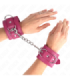 KINK - MUÑEQUERAS CON 3 ANILLAS EN D AJUSTABLE ROSA 17.5-25 CM X 6 CM