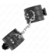 KINK - MUÑEQUERAS NEGRO CON CORREA NEGRO AJUSTABLE 17-28 CM X 6 CM