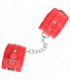 KINK - MUÑEQUERAS FORRADAS PREMIUM ROJO CON CORREA ROJO AJUSTABLE 17-29 CM X 6 CM