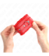 KINK - MUÑEQUERAS FORRADAS PREMIUM ROJO CON CORREA ROJO AJUSTABLE 17-29 CM X 6 CM