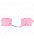 KINK - MUÑEQUERAS FORRADAS PREMIUM ROSA CON CORREA ROSA AJUSTABLE 17-29 CM X 6 CM