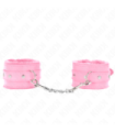 KINK - MUÑEQUERAS FORRADAS PREMIUM ROSA CON CORREA ROSA AJUSTABLE 17-29 CM X 6 CM