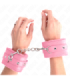 KINK - MUÑEQUERAS FORRADAS PREMIUM ROSA CON CORREA ROSA AJUSTABLE 17-29 CM X 6 CM