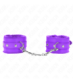 KINK - MUÑEQUERAS FORRADAS PREMIUM VIOLETA CON CORREA VIOLETA AJUSTABLE 17-29 CM X 6 CM