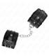 KINK - MUÑEQUERAS FORRADAS PREMIUM NEGRO CON CORREA NEGRO AJUSTABLE 17-29 CM X 6 CM