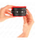 KINK - MUÑEQUERAS FORRADAS PREMIUM ROJO CON CORREA NEGRO AJUSTABLE 17-29 CM X 6 CM
