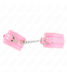 KINK - MUÑEQUERAS FORRADAS ROSA CON CORREA ROSA AJUSTABLE 20-29 CM X 5.5 CM