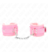 KINK - MUÑEQUERAS FORRADAS ROSA CON CORREA ROSA AJUSTABLE 20-29 CM X 5.5 CM