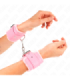 KINK - MUÑEQUERAS FORRADAS ROSA CON CORREA ROSA AJUSTABLE 20-29 CM X 5.5 CM
