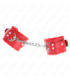 KINK - MUÑEQUERAS FORRADAS ROJO CON CORREA ROJO AJUSTABLE 20-29 CM X 5.5 CM