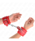 KINK - MUÑEQUERAS FORRADAS ROJO CON CORREA ROJO AJUSTABLE 20-29 CM X 5.5 CM