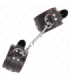 KINK - MUÑEQUERAS NEGRO CON DETALLES EN ROJO AJUSTABLE 20-28 CM X 5.5 CM