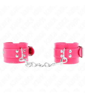 KINK - MUÑEQUERAS FUCSIA CON DETALLES EN FUCSIA AJUSTABLE 20-28 CM X 5.5 CM