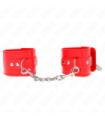 KINK - MUÑEQUERAS CON CIERRE CANDADO ROJO AJUSTABLE 16-23 CM X 5.5 CM