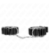 KINK - MUÑEQUERAS FINAS EN FORMA DE BISAGRA NEGRO AJUSTABLE 16-22 CM X 3.5 CM