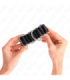 KINK - MUÑEQUERAS FINAS EN FORMA DE BISAGRA NEGRO AJUSTABLE 16-22 CM X 3.5 CM