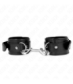 KINK - MUÑEQUERAS SIMPLES CON FILA DE REMACHES NEGRO AJUSTABLE 17-28 CM X 5 CM