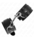 KINK - MUÑEQUERAS SIMPLES CON FILA DE REMACHES NEGRO AJUSTABLE 17-28 CM X 5 CM
