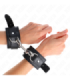 KINK - MUÑEQUERAS SIMPLES CON FILA DE REMACHES NEGRO AJUSTABLE 17-28 CM X 5 CM
