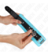 KINK - MUÑEQUERAS CON CIERRE PREMIUM NEGRO / AZUL AJUSTABLE 21-28 CM X 5.5 CM