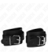 KINK - MUÑEQUERAS ESTILO MAZMORRA CON CERRADURA NEGRO AJUSTABLE 21-28 CM X 5.5 CM