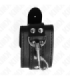 KINK - MUÑEQUERAS ESTILO MAZMORRA CON CERRADURA NEGRO AJUSTABLE 21-28 CM X 5.5 CM
