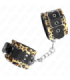 KINK - MUÑEQUERAS DE CUERO ESTILO LEOPARDO AJUSTABLE 18-29 CM X 5.5 CM