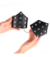 KINK - MUÑEQUERAS ESTILO PUNTIAGUDO NEGRO CON CADENA AJUSTABLE 17-23 CM X 8.5 CM