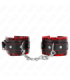 KINK - MUÑEQUERAS FORRADAS ROJO / NEGRO AJUSTABLE 17-29 CM X 6 CM
