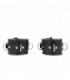 KINK - MUÑEQUERAS ESTILO HEAVY FORRO NEGRO AJUSTABLE 20-30 CM X 6 CM