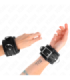 KINK - MUÑEQUERAS ESTILO HEAVY FORRO NEGRO AJUSTABLE 20-30 CM X 6 CM