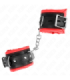 KINK - MUÑEQUERAS ESTILO HEAVY FORRO ROJO AJUSTABLE 20-30 CM X 6 CM