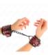 KINK - MUÑEQUERAS CON PATRÓN DE DIAMANTES ROJO OSCURO AJUSTABLE 17-26 CM X 5.5 CM