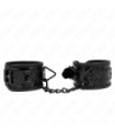 KINK - MUÑEQUERAS CON PATRÓN DE DIAMANTES NEGRO AJUSTABLE 17-26 CM X 5.5 CM