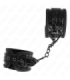 KINK - MUÑEQUERAS CON PATRÓN DE DIAMANTES NEGRO AJUSTABLE 17-26 CM X 5.5 CM