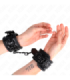KINK - MUÑEQUERAS CON PATRÓN DE DIAMANTES NEGRO AJUSTABLE 17-26 CM X 5.5 CM