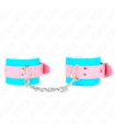 KINK - MUÑEQUERAS CHIC AZUL / ROSA AJUSTABLE 16-28 CM X 5 CM