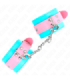 KINK - MUÑEQUERAS CHIC AZUL / ROSA AJUSTABLE 16-28 CM X 5 CM
