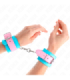 KINK - MUÑEQUERAS CHIC AZUL / ROSA AJUSTABLE 16-28 CM X 5 CM