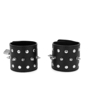 KINK - MUÑEQUERAS ESTILO PUNK CON PINCHOS 25 X 6 CM